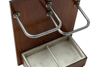 Walnut Art Deco Modernist Umbrella Stand, 1930s